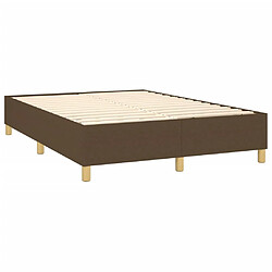 Acheter vidaXL Sommier à lattes de lit matelas et LED Marron foncé 140x190 cm