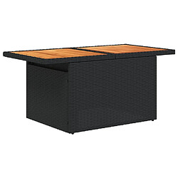 Avis vidaXL Salon de jardin 9 pcs avec coussins noir résine tressée