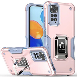 Coque en TPU anti-empreintes digitales avec béquille, or rose pour votre Xiaomi Redmi Note 11 4G (Qualcomm)/Redmi Note 11S 4G