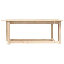 Avis ComfortXL Table Basse 110x55x45 Cm Bois Massif De Pin