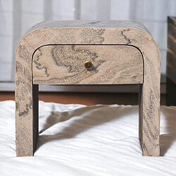 Artisan Furniture Table de nuit Nouveau en bois massif avec 1 tiroir, table de nuit