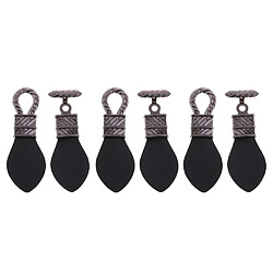 3x Boucles en Cuir PU Boutons à Bascule Bouton de Fermeture pour Décor Vêtement Manteau Veste Pull Cuir + Alliage