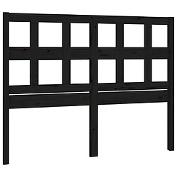 Maison Chic Tête de lit scandinave pour lit adulte,Meuble de chambre Noir 185,5x4x100 cm Bois massif de pin -MN42963