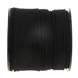 Acheter 100 Yards Faux Suede Cuir Cordon Fil Fil DIY Bracelet Collier Noir