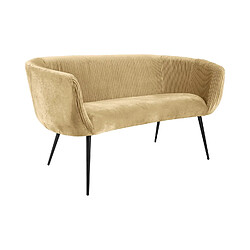 LEITMOTIV Canapé en velours Majestic - 2 Places - Beige