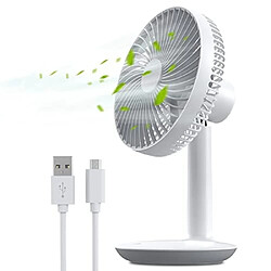 Avis Petit Ventilateur de Bureau Rechargeable de 6 Pouces, ventilateur électrique de Table USB Portable à Piles avec 4 Niveaux de Vitesse, Mini Ventilateur Personnel pour Salle d'Étude de Lit à Domicile