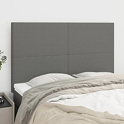 vidaXL Têtes de lit 4 pcs Gris foncé 72x5x78/88 cm Tissu