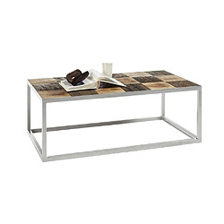 Acheter Inside 75 Table basse BRODER 100 x 60 cm metal silver plateau manguier