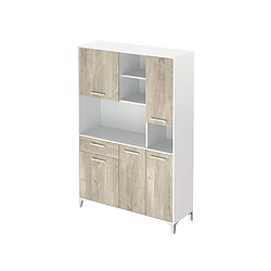 Cstore ECO - buffet de cuisine l 120 cm - décor chêne