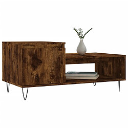 Avis Maison Chic Table basse,Table Console Table d'appoint, Table pour salon Chêne fumé 100x50x45 cm Bois d'ingénierie -MN62797