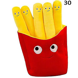 Universal 30 cm Carton Cartoon Plux Oreiller Fund Food Food Farmed Toy Snack Fries Gift (Rouge)