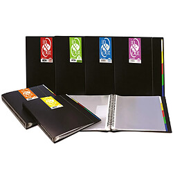 Avis Grafoplás 39402010 Lot de 4 classeurs avec 20 pochettes Système in & out Noir Format A4