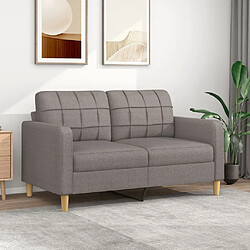 Maison Chic Canapé à 2 places,Sofa de Salon,Canapé droit Taupe 140 cm Tissu -GKD683998