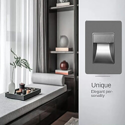 Avis Universal 5W Induction du corps humain Économie d'énergie Lumière LED Escalier Marche Lumière Marche Pied Lampe Type 86 Hôtel Encastré (lumière blanche)