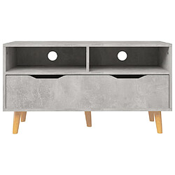 Acheter vidaXL Meuble TV gris béton 90x40x48,5 cm bois d'ingénierie