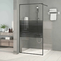 Maison Chic Paroi de douche | Écran de douche | Cloison de douche Noir 100x195 cm Verre ESG transparent -GKD43701