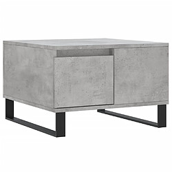 vidaXL Table basse gris béton 55x55x36,5 cm bois d'ingénierie