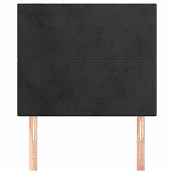 Avis Maison Chic Lot de 2 Têtes de lit design pour chambre - Décoration de lit Noir 100x5x78/88 cm Velours -MN55963