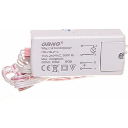 ORNO CR-213 Interrupteur Detecteur de Mouvement Encastrable Bipolaire Sans Contact Max 800W 230V Distance de Détection 5-6 cm pas cher