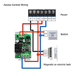 Acheter 1ch sans fil rf télécommande interrupteur commutateur + récepteur 01 ab bouton