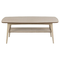 Acheter Toilinux Table basse en MDF avec une étagère de rangement - Beige