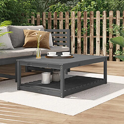 Maison Chic Table de jardin | Table d'extérieur gris 121x82,5x45 cm bois massif de pin -GKD48647