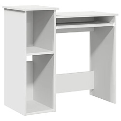 vidaXL Bureau avec étagères blanc 84x40x78 cm bois d'ingénierie