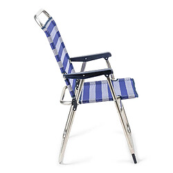 Avis Chaise de Plage Pliante Solenny Marinera Dossier Haut Bleu et Blanc 58x58x90 cm