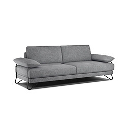 Courtois Laville Canapé droit XXL 3 places tissu gris - LORI