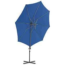 Avis Maison Chic Parasol Jardin | Parasol déporté avec mat en acier Bleu azuré 300 cm - GKD64294