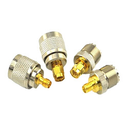 4x Fiche De Test Plaquée Or Pour Adaptateur Coaxial Coaxial RF Pour Connecteur UMA - SMA PL-259