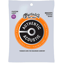 MA535FX Flexible Core Phosphore Bronze Custom Light 11/52 Martin Strings