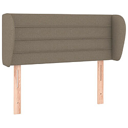 vidaXL Tête de lit avec oreilles Taupe 103x23x78/88 cm Tissu