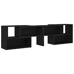 vidaXL Meuble TV Noir 149x30x52 cm Bois d'ingénierie