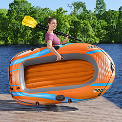 Bateau Gonflable pour 1 Adulte et 1 Enfant Bestway Kondor Elite 2000 Raft 196x106x31 cm avec 2 Rames et Gonfleur à Pied Inclus pas cher