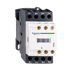 contacteur tesys d - 25a - 4 pôles - 1f+1o - 110v ac - ac1 - schneider electric lc1dt25f7