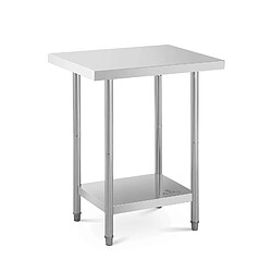 Helloshop26 Table de travail acier inoxydable inox 76 x 61 cm capacité de 400 kg professionnel 14_0005084