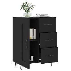 Avis vidaXL Buffet noir 69,5x34x90 cm bois d'ingénierie