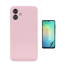 Kit De Film Hydrogel Avant À Couverture Complète + Couverture En Silicone Liquide Phonecare Pour Samsung Galaxy A06 - Rose