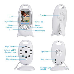 Universal Sans fil audio vidéo baby-sitter vision nocturne radio baby-sitter musique interphone IR 24 heures portable bébé caméra baby sitter pas cher