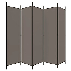 Avis vidaXL Cloison de séparation 5 panneaux Anthracite 250x200 cm Tissu