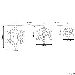 Beliani Lot de 3 flocons de neige décoratives 30/39/50 cm argenté LOHELA