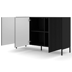 Bestmobilier Lara - buffet bas - pieds noirs - 150 cm