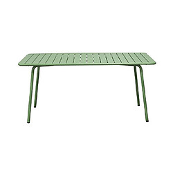 Acheter Mes Ensemble table de jardin + 6 fauteuils en métal vert - BACA