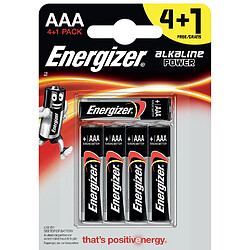 VELAMP Blister ENERGIZER de 5 piles alcalines POWER LR03 (AAA)