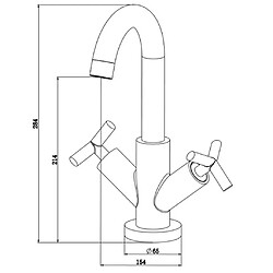 Acheter SCHÜTTE Mitigeur de lavabo à 2 poignées ELIOT chrome