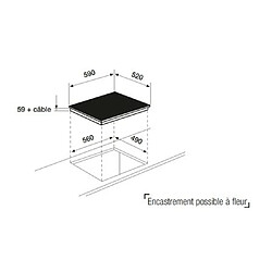 Acheter AIRLUX TABLE INDUCTION 3 ZONES 60CM BLANCHE