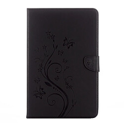 Wewoo Housse Étui noir pour Samsung Galaxy Tab A 10.1 2016 / P580 Papillons Amour Fleurs Gaufrage Horizontal en cuir Flip avec support & Slots de cartes Portefeuille