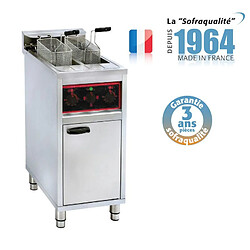 Friteuse électrique sur coffre - 2 x 10 litres - 12 kW - Sofraca