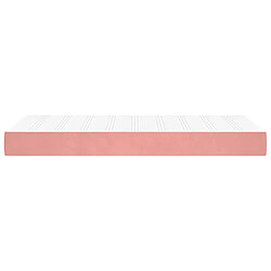 Avis vidaXL Matelas de lit à ressorts ensachés rose 120x190x20 cm velours